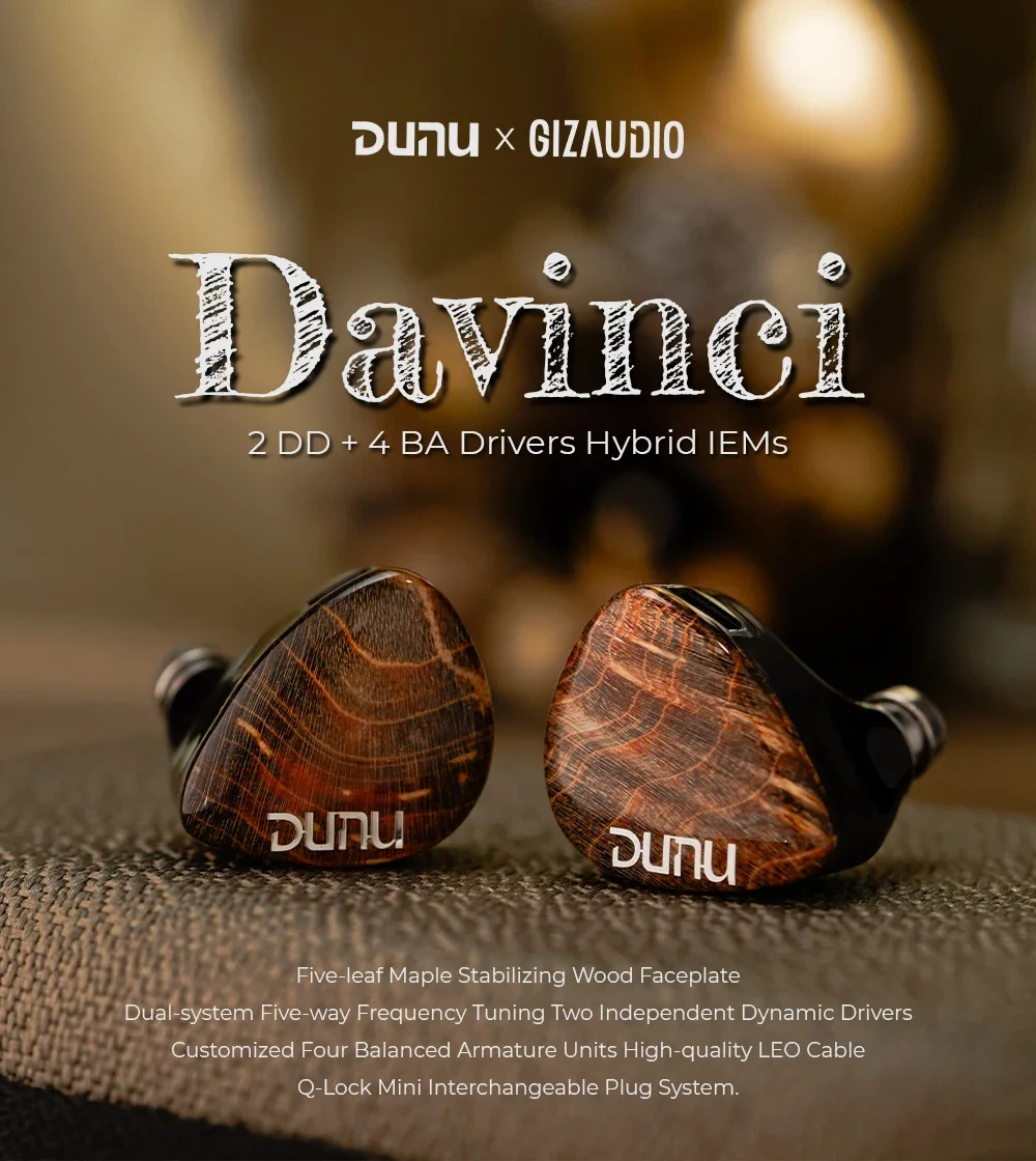 DUNU x Gizaudio DaVinci 2DD+4BA Hybrid In-ear monitor
