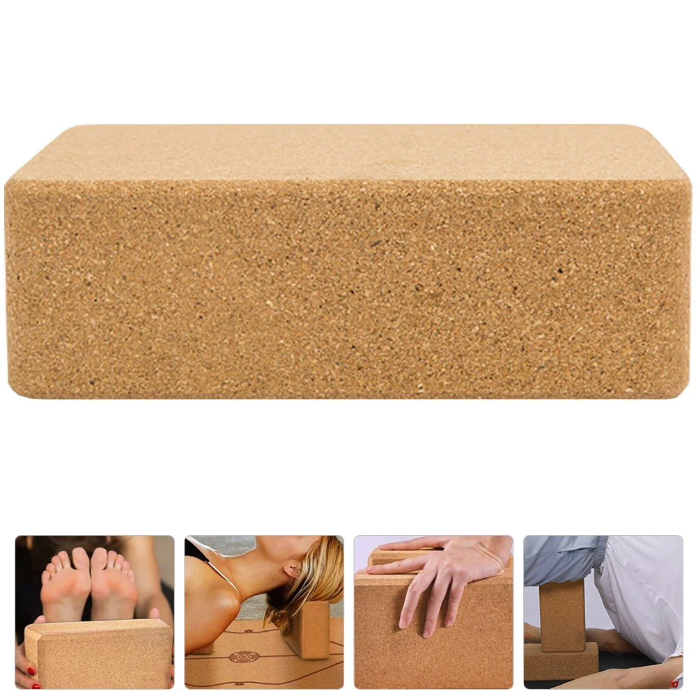 

Cork Yoga Block Natural Oak Blocks Fitness Training High Density Dancing Brick Tool