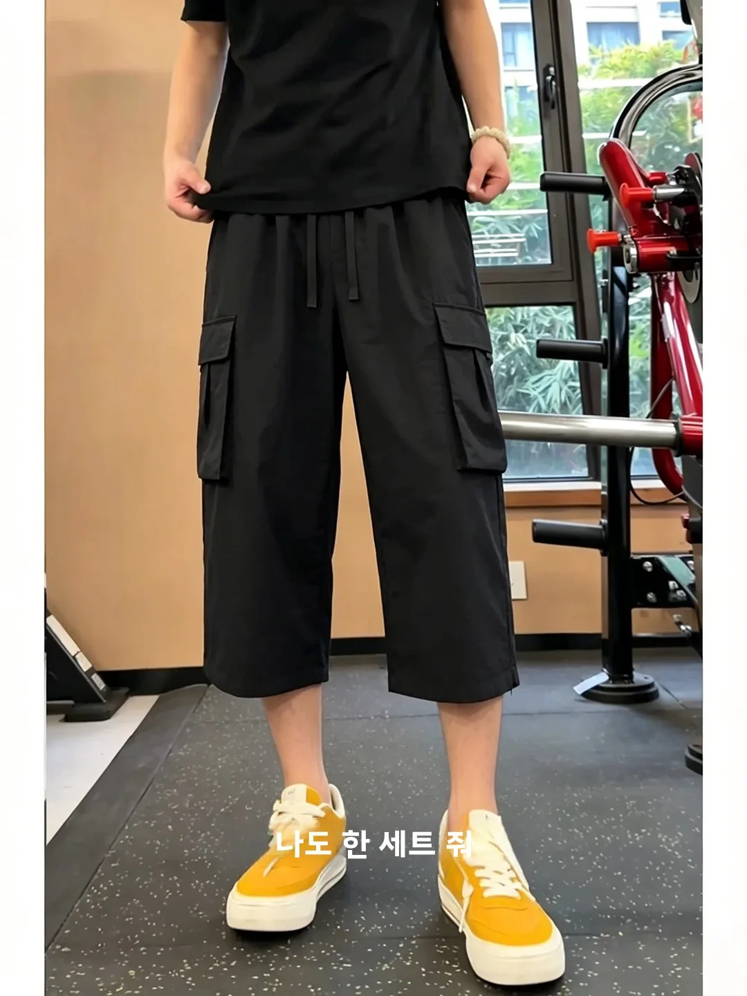블랙 아이스 실크 퀵 드라이 반바지 남성 여름용 얇은 큰 포켓 7인치 작업복 아웃도어 스포츠 마운틴 스트레이트 레그 팬츠