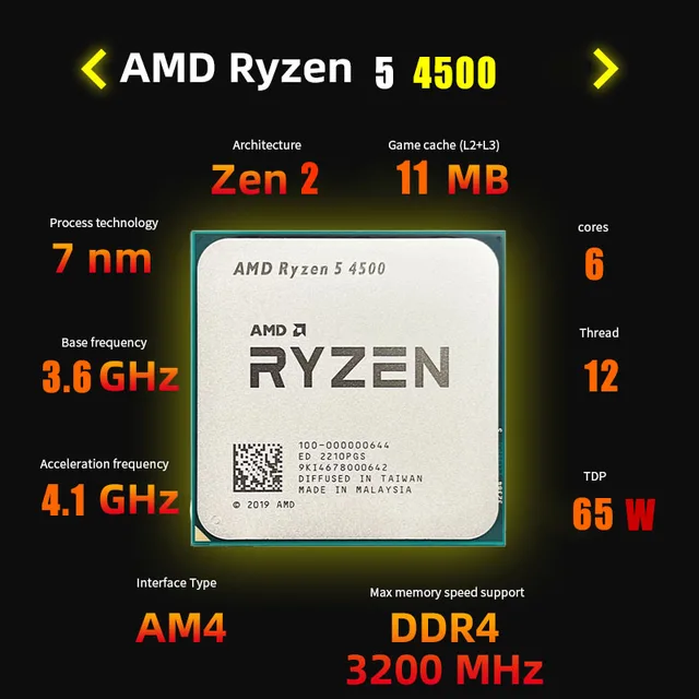 AMD Ryzen 5 R5 4500 - 게이밍을 위한 최고의 선택