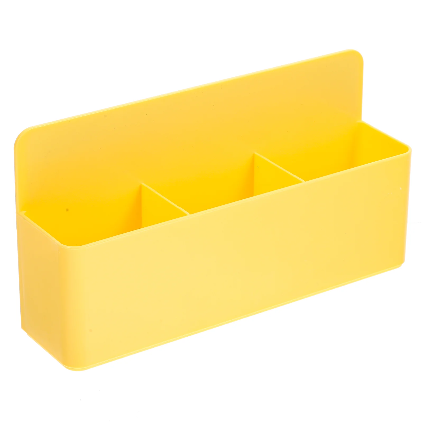 

Magnetic Pen Holder Dry Erase Marker Holder 3 Compartment Eraser Holder Whiteboard Refrigerator Yellow