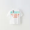 1-6Age Boys Cartoon Short-sleeved Tops Summer New Style Costume Girls Children Cotton Trendy Costume Donald Duck Print Tshirt 6