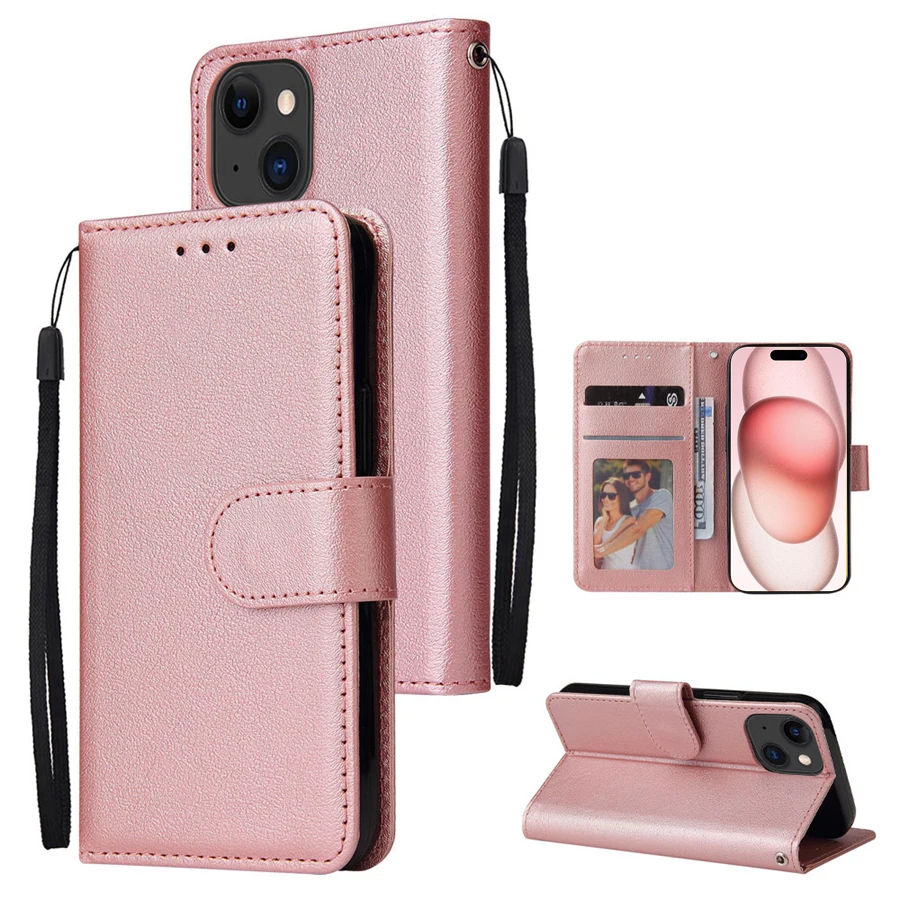 thumbnail image 1 of Wallet With Card Slot Photo Frame Stand Magnetic Flip Leather Case For Apple iPhone 15 Pro Max 14 Plus 13 12 11 Anti-fall Cover, 1 of 5