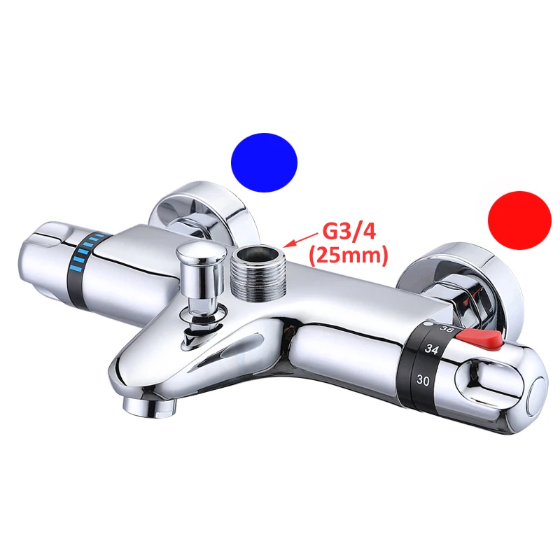 Bathroom Faucet Bathroom Shower Faucet Set Thermostatic Mixing Valve Reversed Inlets Thermostatic Bath Shower Faucet