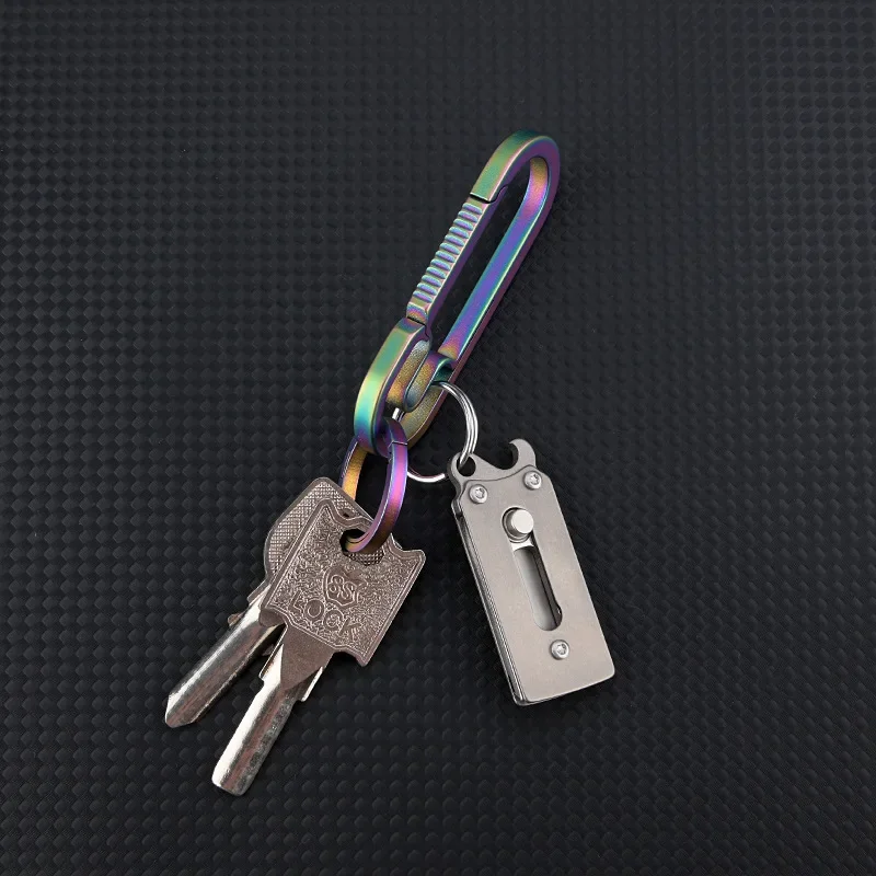 Mini Titanium Alloy Planing Knife Bottle Opener Portable Key Chain Pendant Outdoor Camping Multifunctional Tool Melon Peel necklace knife