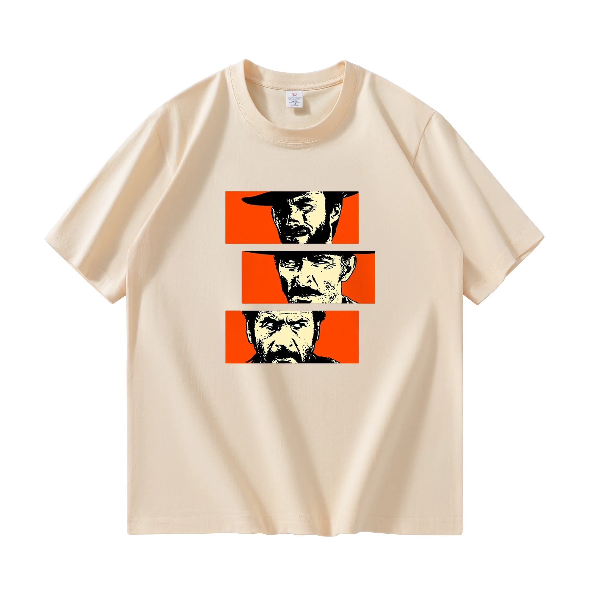 The Good the Bad and Ugly Blondie Angel Eyes Tuco Cowboy T Shirt Men Women Il buono brutto cattivo Übergroßes Baumwoll-T-Shirt_voghion.com