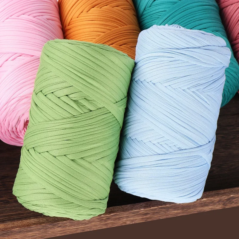 400g Large Roll Solid Color Cloth Strip Thread Without Pilling Baby Cradle Thread Simple Hand Woven Hook Wrap Thread 3