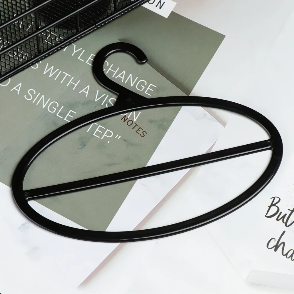 10Pcs Oval/Round Hanger Multi Purpose Plastic Rack Scarf Belt Tie Clothes Display Holder Wardrobe Cloakroom Bedroom Saving-Space