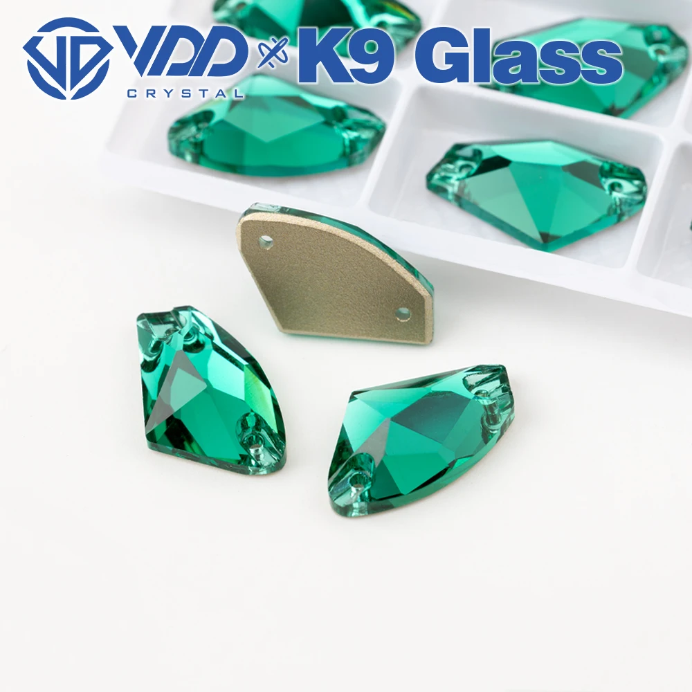 VDD S114 Grüner Zirkon Galaktischer Top-Qualität K9 Glas zum Aufnähen von Strasssteinen Kristall Flatback-Nähsteine für Kleidungsdekorationen