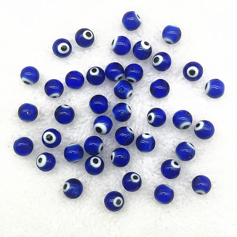 6mm 8mm 10mm Glass Beads Evil Eye Beads for Jewelry Making DIY Handmade Bracelets Accessories glass beads