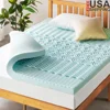 4 Inch Gel Memory Foam Mattress Topper 5 Zone Cooling Technology Pressure Relief Conforming Foam Short Queen Undisturbed Sleep 1