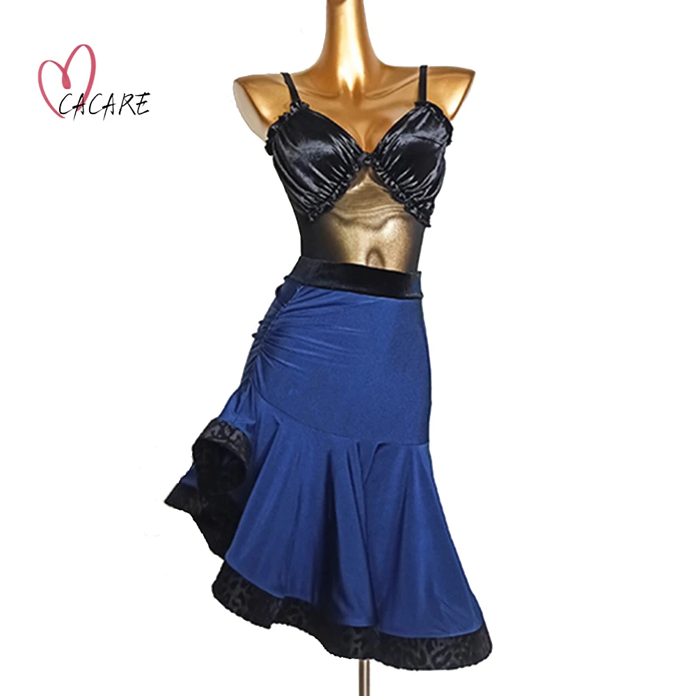 

CACARE Latin Dance Dress Bodysuit Skirt Set Fringe Dress Latina Salsa Costumes Flapper Tango Dance Wear Female Clothing D1382