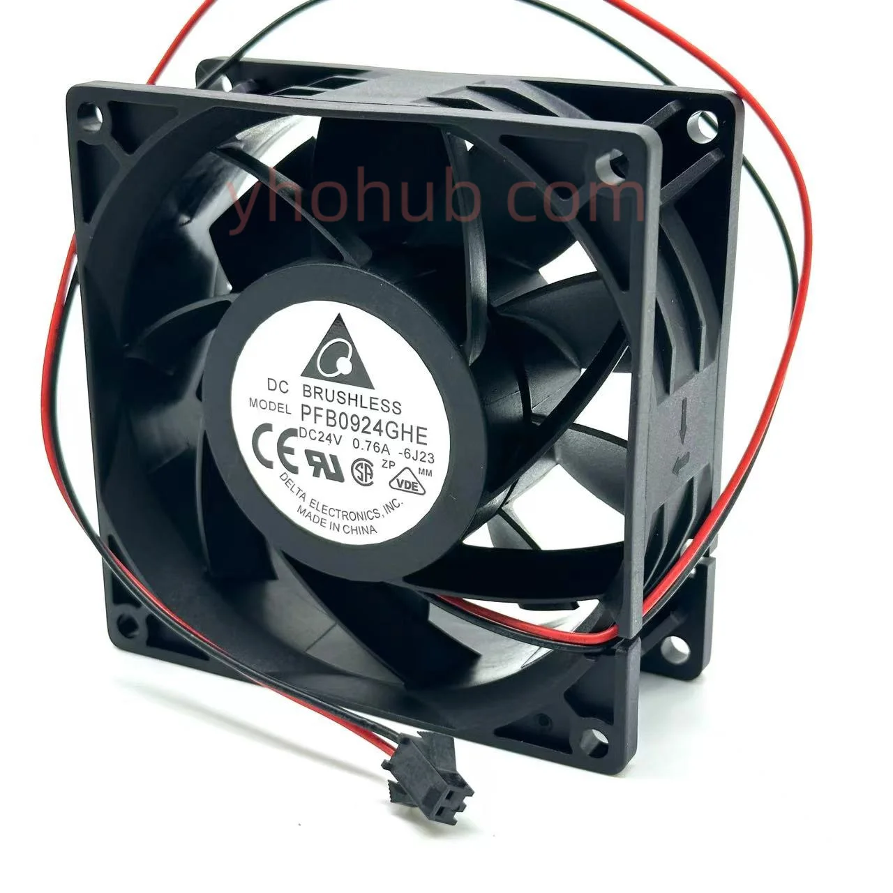 Delta Electronics Pfb0924ghe 6j23 dc 24v 0.76a 90x90x38 mm Ventilador de Refrigeração do Servidor de Fios