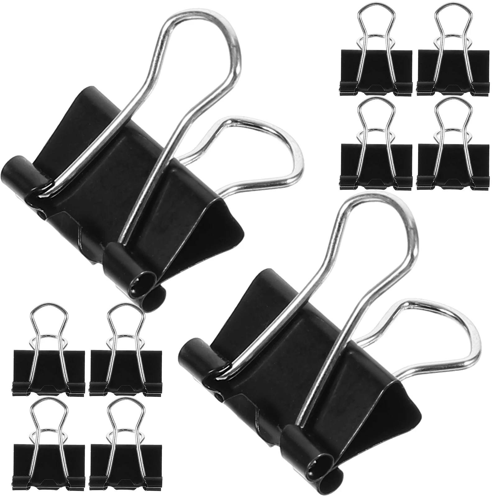 

100 Pcs Small Clips Binder Large Office Supplies Metal Paper Mini Black Assorted Cute Medium