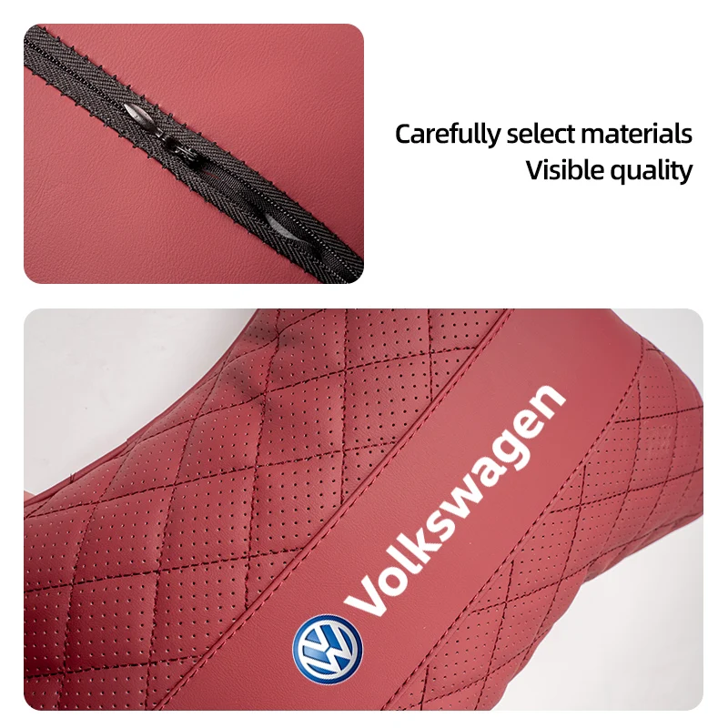 Car Seat Headrest Pillow Support Pad Neck Cushion for Volkswagen VW RLine GTI Atlas Jetta Touareg Variant Golf Polo Sharan Beetl car pillow,car headrest,memory foam pillow,car neck pillow