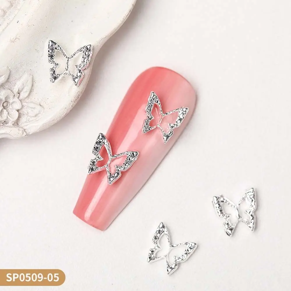 10Pcs/set Nail Accessories Butterfly Nail Decorations Crystal Nail Charms Manicure Material Star Nail Rhinestones Alloy