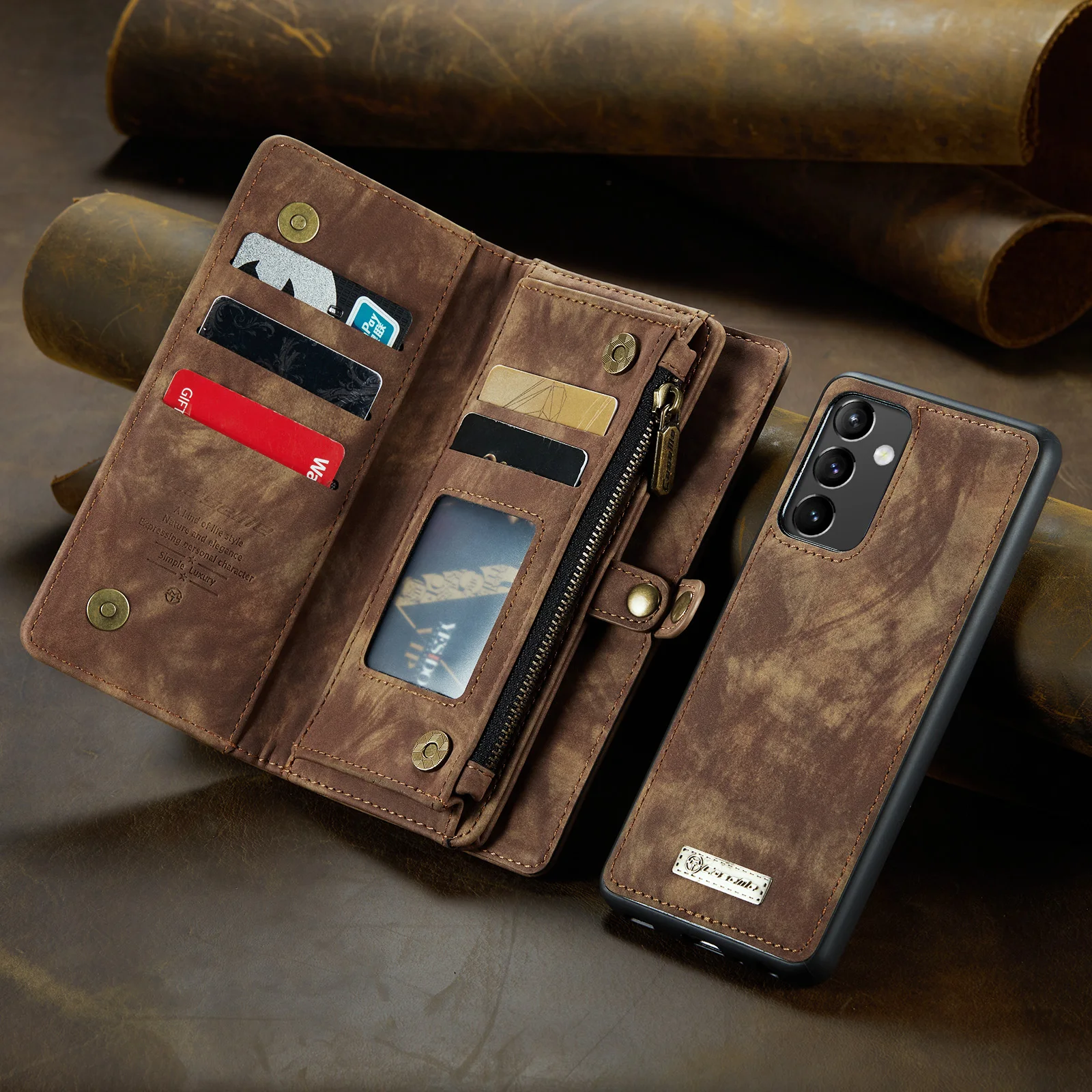 Detachable Wallet Flip Leather Phone Case For Samsung Galaxy A72 A71 A70 A54 A53 A52 A51 A34 A33 A32 A50 A30 S A20 A14 A13 A12