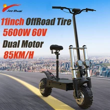 60V 5600W Dual Motor Electric Scooter for Adults 80KM/H Max Speed E Scooter 100 KM Max Mileage Trotinette Électrique with Seat