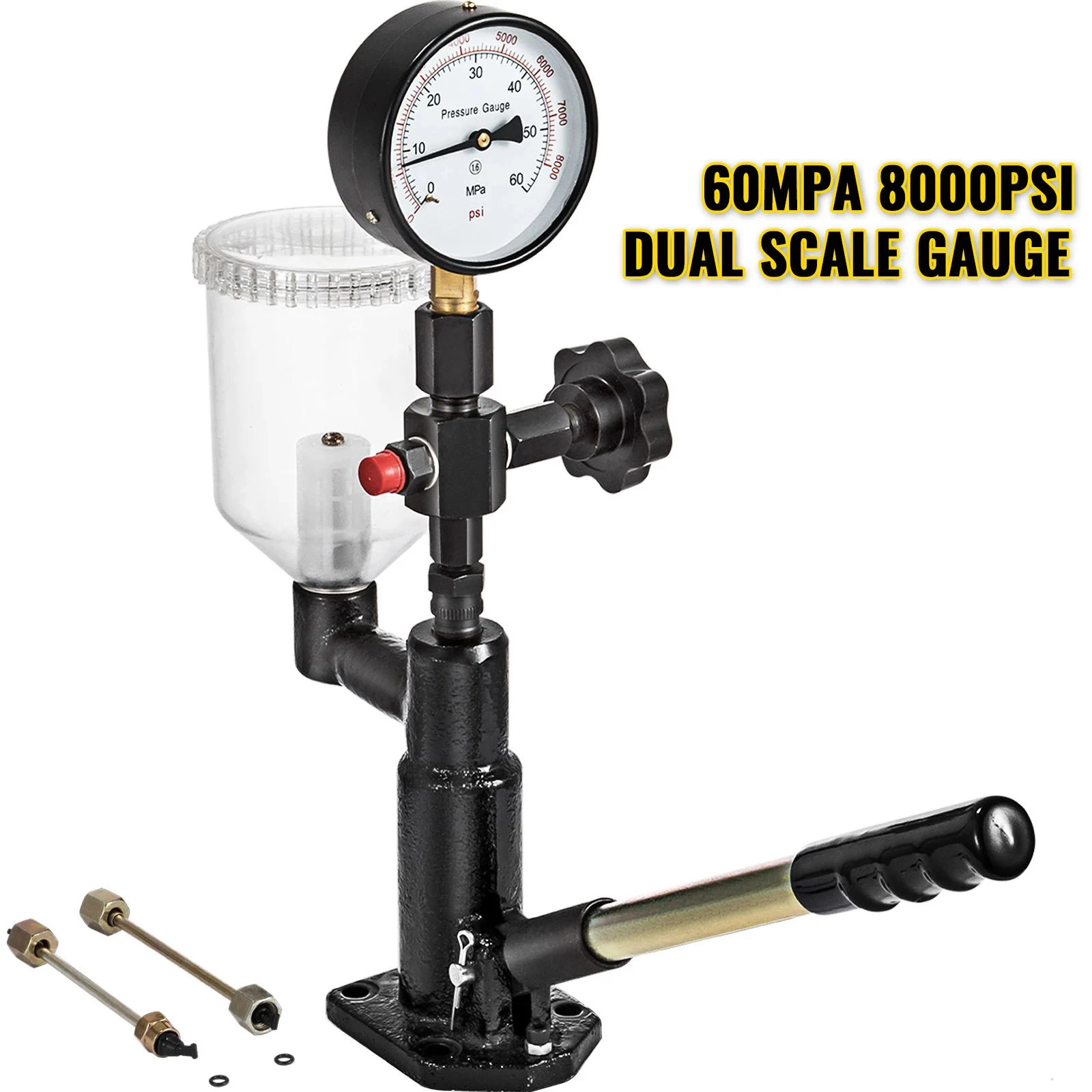 Dieselkraftstoff-Einspritzdüsen Tester mit Dual-Scale-Messgerät Common Rail  Druckprüfgerät Reparaturwerkzeug für Automobile Traktoren