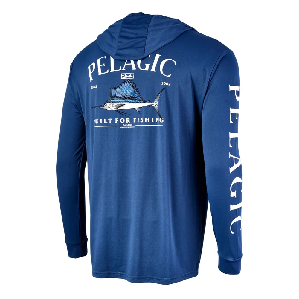 Pelagic Long Sleeve Fishing Shirt Men UV Clothing Hooded Coat UPF 50+Sun  Protectio Breathable Anti Mosquito Thin Fishing Shirts - AliExpress
