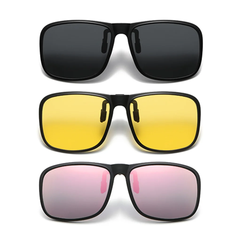 aliexpress.com - VIVIBEE Polarized Flip Up Clip On Sunglasses for Driving Dark UV400 Photochromic Anti Glare Lens MyopiaSun Glasses Car Driver