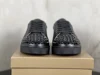 Fashion white black women's men's loafers comfortable flat high heels men's lace-up rivet casual shoes 6