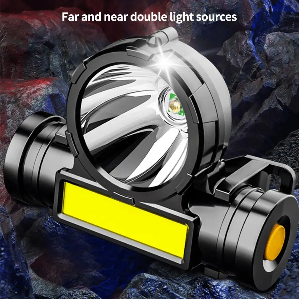 

Headlamp Head Lamp Headlight Waterproof 2500lm Cob Led Built USB Charging Rechargeable Battery Working Light LED White Light