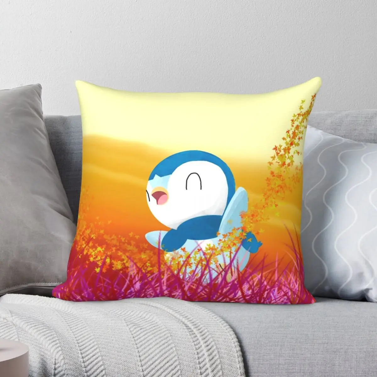

Квадратная наволочка Piplup's Dreamscape из полиэстера и льна
