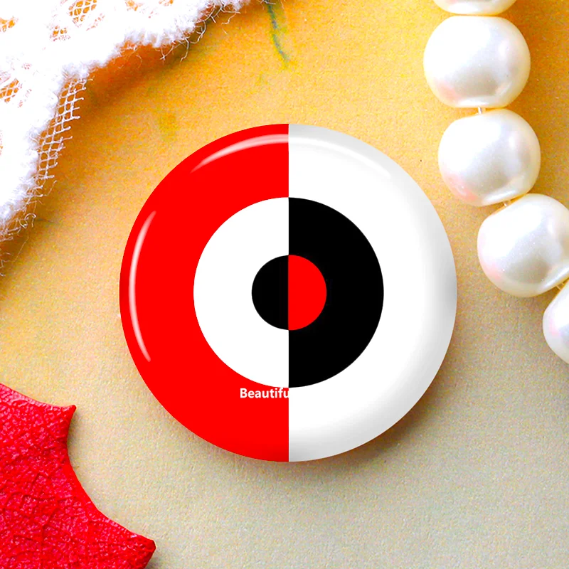 DIY Round Glass Cabochon Set for Handmade Photo Crafts