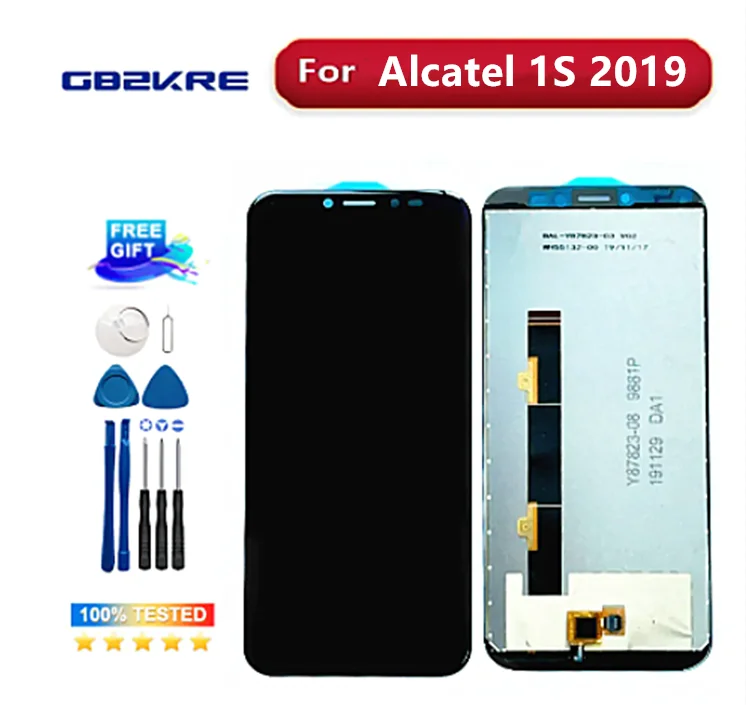 

5.45" LCD Display For Alcatel 1S 2019 OT5024 5024 5024D 5024J 5024A LCD Display Touch Screen Digitizer Glass Assembly Tools
