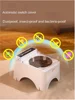 Smart Cat Bowl, Neck Protection, Ceramic Stainless Steel with Lid  Cat Food Bowl, Infrared Sensor Auto Open Cover Smart Feeder 2