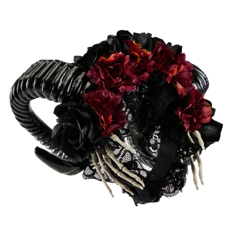 

Eye catching Resin Headbands with Flower Detail Add Charm to Your Hairstyle Halloween Supply for Women