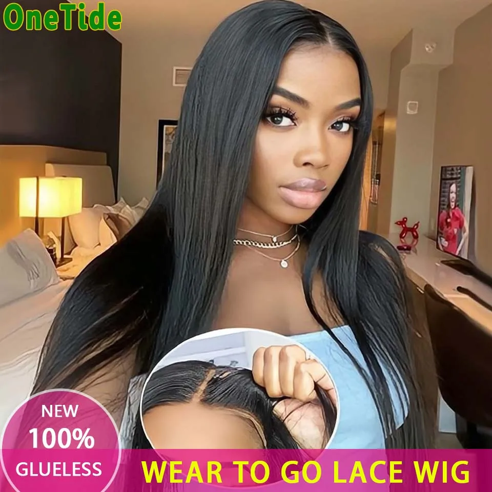 

Парик без клея, человеческие волосы, готовые к ношению, прямые волосы с застежкой на сетке 4x4, парик без повреждений из человеческих волос для женщин, парик с фронтальной сеткой 13x4