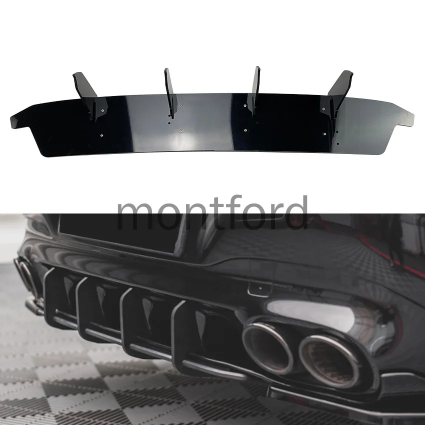 

For Mercedes Benz CLA Class C118 CLA35 CLA45 AMG 2020-2021 Rear Bumper Diffuser Spoiler Canard Splitter Lip Car Accessories