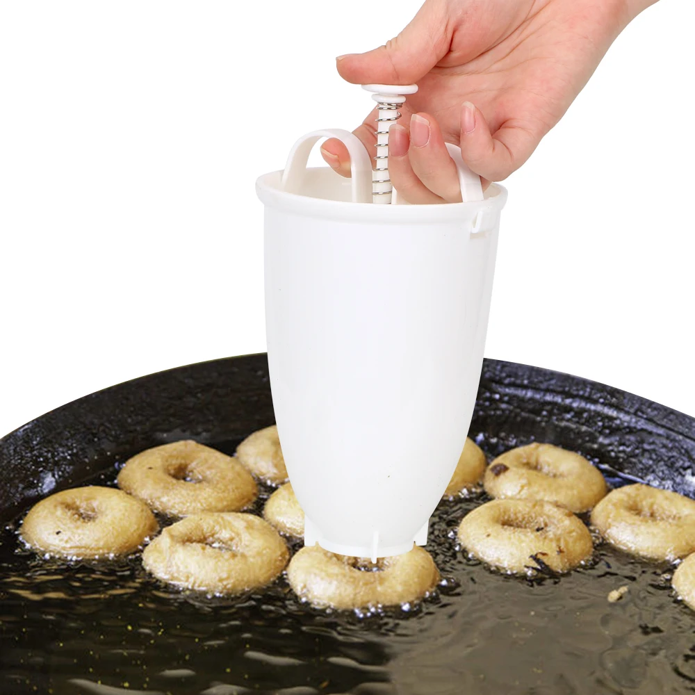 Portable Donut Maker Donut Mould Manual Waffle Dispenser Doughnut Machine Arabic Waffle Plastic Lightweight Deep Fry