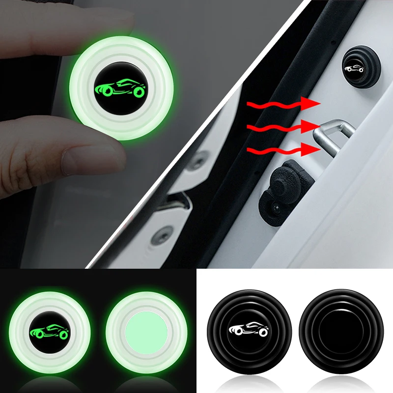 Car Trunk Sound Insulation Pad 4Pcs/lot Universal Car Door Shock Absorbing Gasket VW Shockproof Thickening Cushion Stickers car cushion