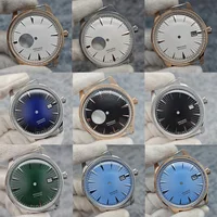 40mm Men's Watch Case 35mm Dial NH35 Silver Rose Bubble Crystal Case Watch Replacement Accessory for NH35 NH36 / NH38 Movement