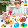 Cartoon Cute Pig Noodle Maker & Clay Dough Set, Play Dough Machine Clay Dough Strips Toy Set for Kids 5