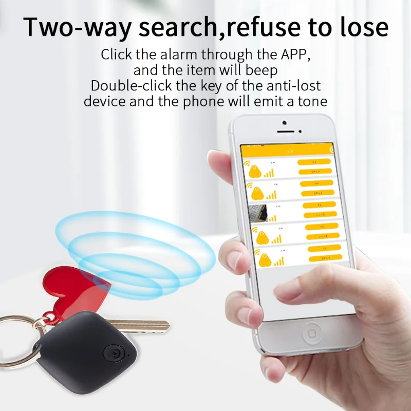 GPS Locator Mini Tracking Device Air Tag Key Child Pet Tracker Location Smart Bluetooth Anti-lost Alarm