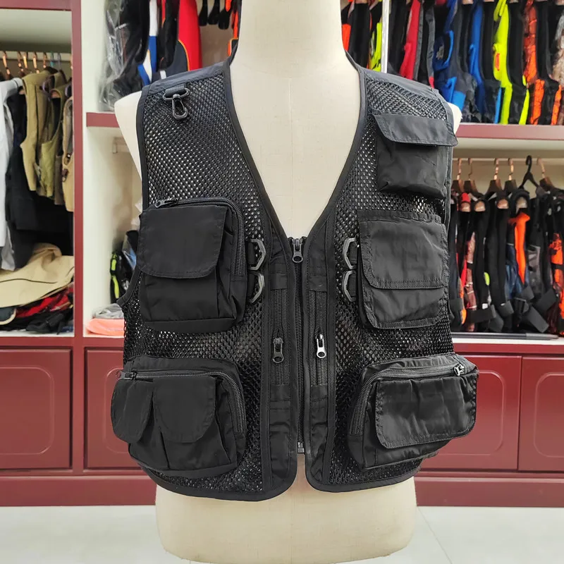Outdoor Leisure Sports Fishing Vest Mesh Breathable Vest Outdoor Mountaineering Multi Pocket