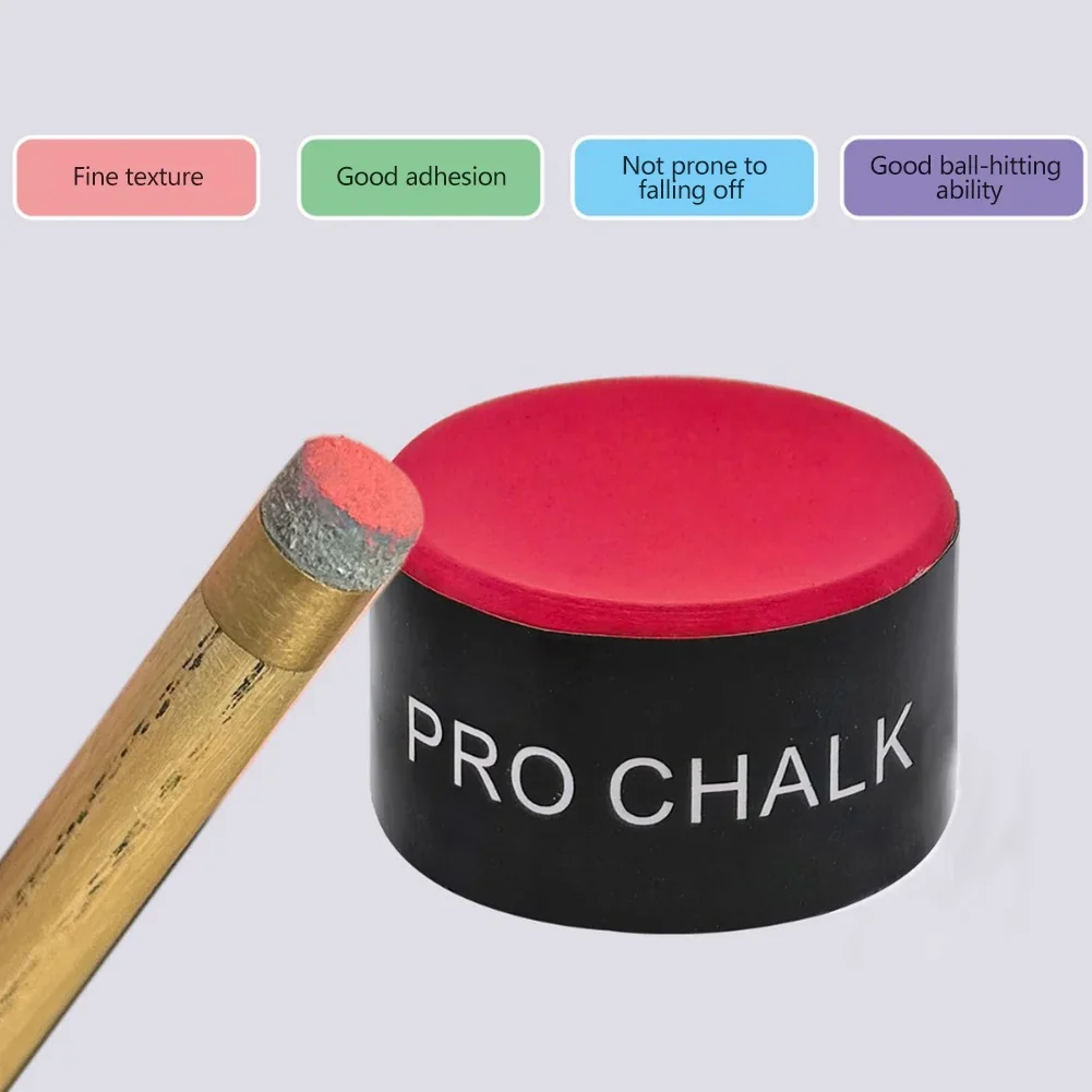 Enhanced Friction Oily Chalk Round Pool Cue Chalk With Transparent Storage Box For Snooker Black Ball 8 Billiard Supplies