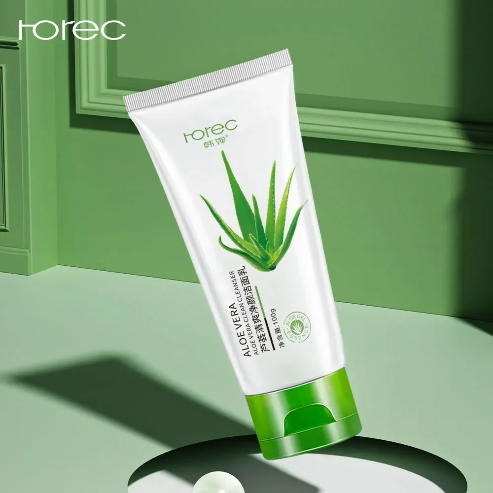 

Aloe Vera Facial Cleanser Shrink Pores Oil Control Moisturizing Acne Blackhead Removal Hydration Deep Cleansing Face Skin Care