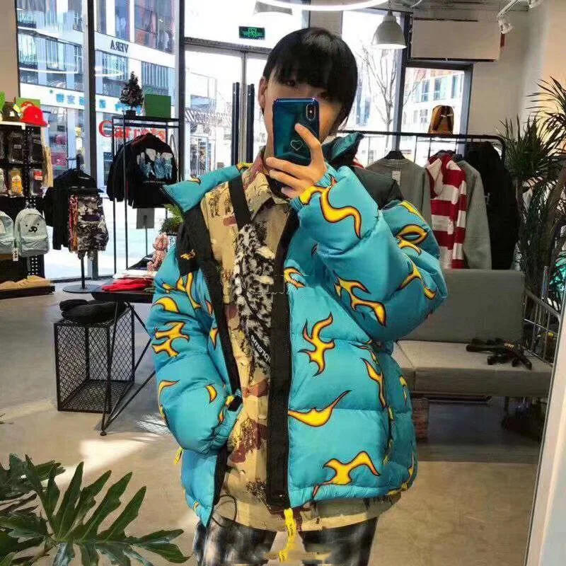 2022 GOLF WANG blue flame cotton coat 