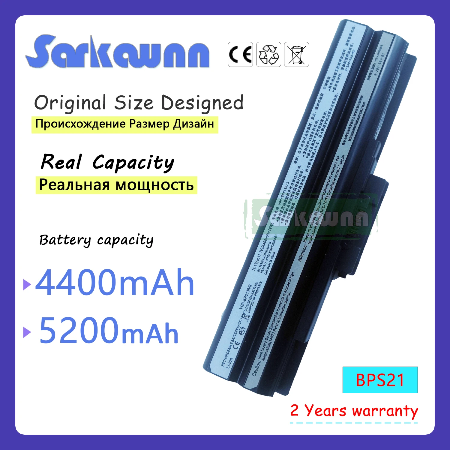 

SARKAWNN 6CELLS BPS21 Laptop Battery For SONY VAIO VGN-CS11S/P VAIO VGN-CS11S/Q VAIO VGN-CS11S/W VAIO VGN-CS11Z/R