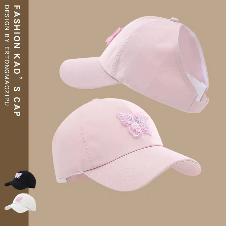 Cappello Da Baseball Per Bambini 3-8 Anni Con Foro Per Coda Di Cavallo. Protezione UV UPF 50, Traspirante, Ideale Per Estate, Tennis E Golf.