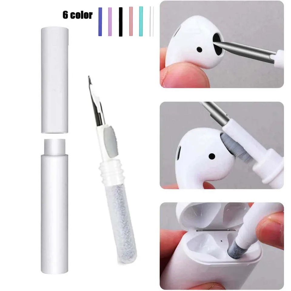 Kit de limpieza para Airpods, Wilbeva Bluetooth auriculares pluma de  limpieza para Airpods Pro 1 2 3 Samsung MI Android Earbuds, 3 en 1 compacto