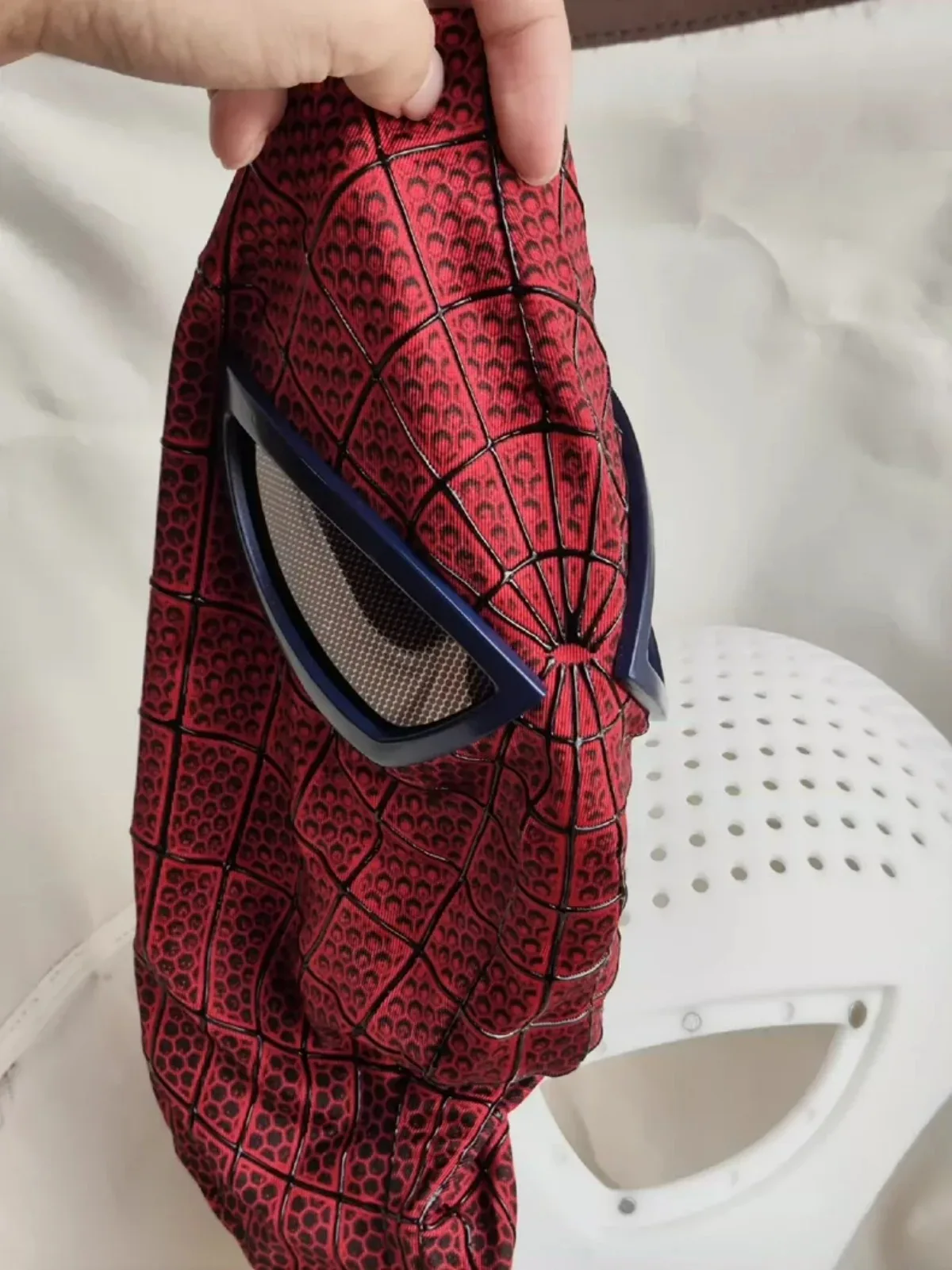 Spider-Man 1 Mask Fabric Accessories with Magnetic Eyes Cos