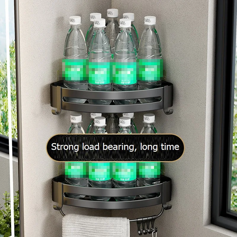 Bathroom Shelf over the Toilet No Drill Wall Mounted Shower Corner Storage Shelves Shampoo Rack Bathroom Hardware Accessories