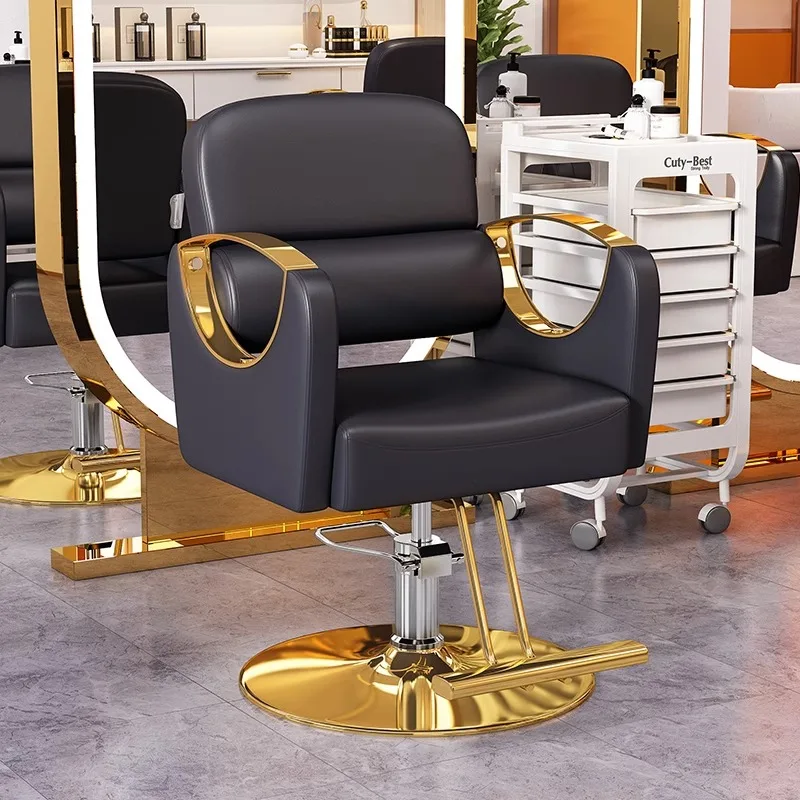 Reclinabile Beauty Rolling Barber Chairs Pedicure Professional Facial Barber Chairs Cosmetic Silla Barbero Salon Furniture Yx50Bc