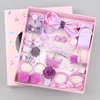18 Pcs Hair Clip Set Cute Hair Accessories Girl Cartoon Hair Clip Headwear Bow Flower Animal Hairpin Hair Ring Box Not Included 3